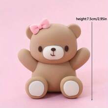 1 Peça Topper de Bolo de Ursinho, Decoração de Bolo, Miniatura de Ursinho, Boneca Miniatura de Ursinho Fofinho para Decoração de Bolo, Adequado para Uso em Festas, Chás de Bebê, Aniversários, Casamentos e Decorações de Bolo.