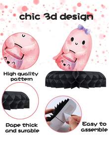 Set de 7 piezas de centro de mesa de panal con diseños adorables de Halloween como calabaza, castillo, fantasma y gato, decoraciones de papel para fiestas, decoraciones para Halloween, decoraciones de fondo para fiestas de Halloween, decoración feliz de Halloween, suministros para fiestas de Halloween, decoración para el hogar, decoración de mesa, decoración de habitación - Rosa - Ver 7