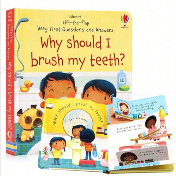 Usborne Very First Questions And Answers Why Should I Brush My Teeth?Science Popularization Cognitive Book Early Education English Books For Kid (Lift The Flap Very First Q & A)
