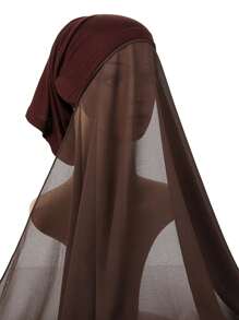 1 Stück Damen einfarbiger Chiffon Rohrschal Hijab, modische vielseitige, bequeme und atmungsaktive Hijab Accessoires, geeignet für den täglichen Gebrauch