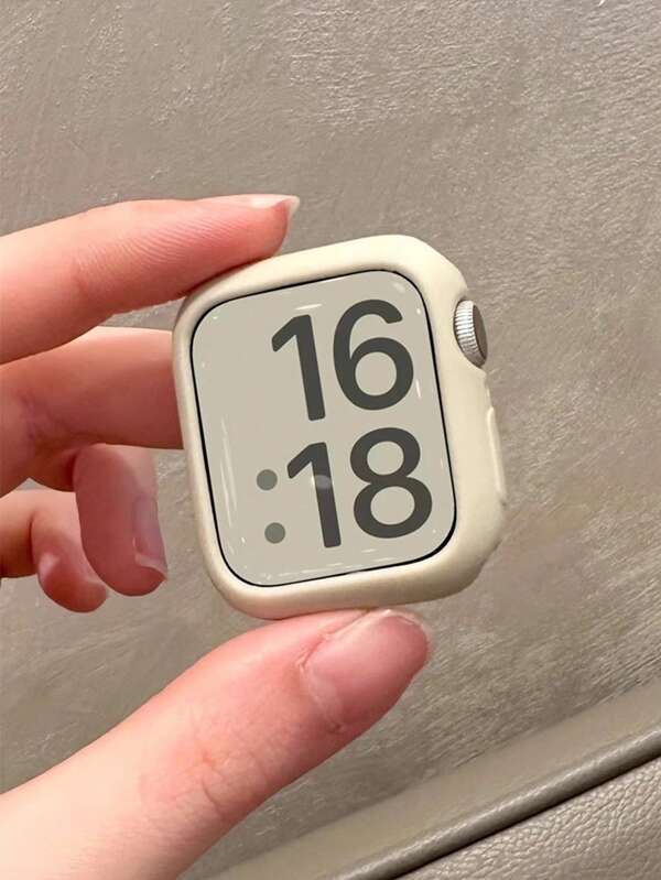 Compatible With Apple Watch Bumper Case 38/40/41/42/44/45/46/49mm, Soft Flexible Silicone Thin Lightweight Hollow Protective Cover For Apple Watch Series Ultra/SE/10/9/8/7/6/5/4/3/2/1, Intelligent Watch Case Accessories, Starlight Color