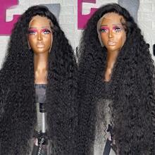Put On And Go No Glue Glueless Wigs Human Hair Pre Plucked Pre Cut 13x4 Lace Front Wigs For Black Women Glueless Water Wave 200 Density  Deep Curly Bob Wig Human Hair For Beginners - Natural Black - 查看 7