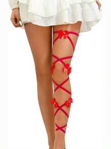 2 Peças Envoltórios de Perna em Formato de Arco para Mulheres, Acessórios para Festival Rave, Fantasia Sexy para Show de Música, Traje de Clube