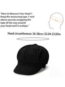 1 pieza Gorra octogonal unisex para otoño/invierno - Boina de artista, Gorra de periodero, Gorra con visera, Adecuada para fiestas, baile, escuela, graduación, Navidad, cálida y de moda - Multicolor - Ver 12