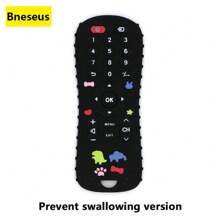Bneseus 1 pieza Juguete de dentición de silicona con forma de control remoto, juguete de dentición para bebé con diseño anti asfixia, con temática de dinosaurio de dibujos animados, adecuado para niños y niñas de 6 a 24 meses, regalo para fiestas