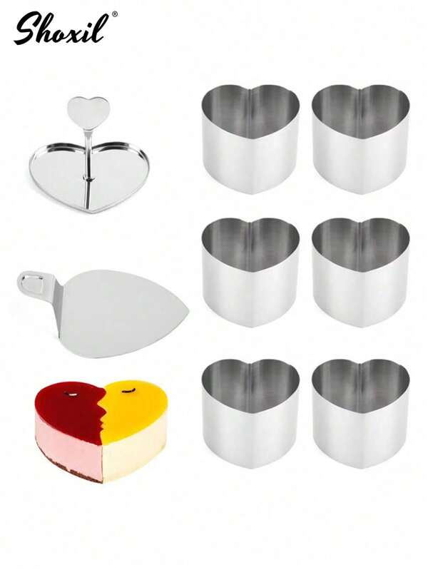 shoxil 1 Piece Of Stainless Steel Mousse Ring Cake Mold/Cake Shaping Tool, Suitable For Baking, Kitchen Use, And Cake Shops.