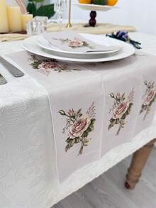 20pcs/Pack Vintage Rose Flower Printed Paper Napkins, 15.7x13inch, One-Time Use For Wedding, Birthday, Tea Party, Dinner Party Decor, Restaurant Hotel Tableware, Party Supplies, Pulp Paper - Multicolor - View 10