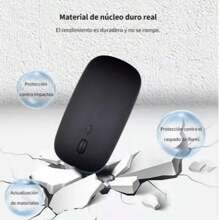 Mouse Inalámbrico Recargable 2.4g Con Bluetooth 7color Ratón Silver