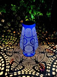 1 Stück dekorative Solar-Laterne für den Garten, Solar-Metall-Hängeleuchte, LED-Solar-Dekorationslaterne, geeignet für Garten, Hof, Weg, Rasen, Balkon, Geburtstag, Party, Outdoor-Solar-Lichtdekoration, hohe Qualität, Weihnachten/Halloween/Erntedankfest, ideales Geschenk, Urlaubsgeschenk