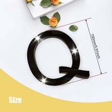 黑色字母墙贴 A-Z - 单个字母高度 4 英寸/6 英寸/8 英寸，亚克力镜面，带 0.4 英寸厚泡沫背衬。双层设计呈现 3D 立体效果；单层设计更显简约。自带背胶，可粘贴于墙面或玻璃上。撕下保护膜即可呈现镜面效果。 - 黑色 - 查看 32