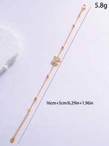 1 件女士时尚铜镶嵌锆石花朵手链 - DM06256 - 查看 6