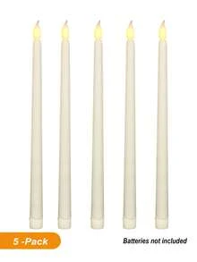 48pcs Beige Flameless Cone Candles, LED Cone Candles, Battery Operated, Suitable For Christmas, Birthday, Wedding, Party, Church Table Decoration - Warm Light - View 10