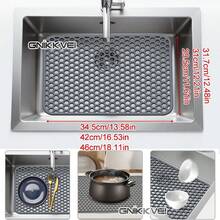 矽膠水槽墊，廚房水槽底部保護墊，耐熱排水墊，防滑廚房水槽配件，衛生，廚房小工具 - 彩色 - 查看 13