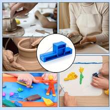 【精密切割工具】符合人体工学的蓝色角度切割工具 | 适用于粘土、陶瓷和陶器 - 松紧度可调节，是雕塑和工艺项目、陶瓷制作的理想之选，可进行精确切割，经久耐用，金属粘土切割器 - 手工DIY陶艺工具 - 彩色 - 查看 5