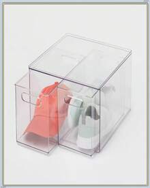 All Purpose 2 Drawer Storage - Brightroom ™ : Acrylic Utility Bins, PETG, 1352 Volume, 8.8 H, 12.6 D, 12.2 - 1 - Xem 4