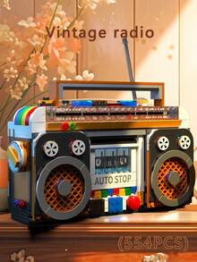 This Retro-Style Furniture Assembly Kit - Which Includes Items Such As Old-Fashioned Radios, Washing Machines And Refrigerators - Can Create A Realistic Effect - This Is A Nostalgic DIY Street Scene Assembly Model Kit - Multicolor - View 2