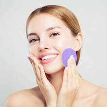 120 piezas de esponjas faciales de limpieza comprimidas - Esponjas suaves y redondas para el lavado de la cara, exfoliación suave, desmaquillante, reutilizables, 3 colores mezclados (amarillo/rosa/púrpura), adecuadas para el cuidado diario de la piel, mujeres/adolescentes, gran regalo de verano
