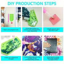 1 件全钻钻石画套件 - 亚克力钻石画布，河边饮马主题 - 适用于卧室、入口、书房、浴室放松手工艺活动 - 易于使用，完美的礼物 - 彩色 - 查看 7