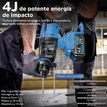 Kit Rotomartillo Y Esmeriladora Angular Inalámbrica 21v - Azul - Ver 4