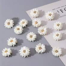1 pièce/5 pièces/10 pièces Ensemble de barrettes à cheveux en fleurs en tissu, coiffe de mariée, accessoires pour cheveux en fleurs de couleur unie avec centre en strass, convient aux femmes, aux fêtes, aux rassemblements, à l'usage quotidien, à la décoration de fleurs d'Halloween, aux accessoires d'été, aux voyages, aux pinces à cheveux, aux pinces à cheveux, aux pinces à cheveux