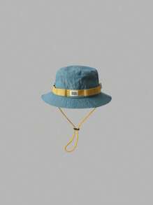 1 pièce Chapeau seau blocs de couleurs pour hommes, chapeau seau de mode pour protection contre le soleil, idéal pour les sorties, les voyages, la plage et les fêtes au printemps et en automne