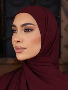 1 件女士经典纯色优雅休闲流苏围巾，高品质针织莫代尔平纹针织头巾，头巾式披肩适合日常生活、旅行和聚会