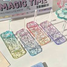 1pc Multi-Functional Acrylic Display Stand, Candy Color Card Frame Base, For Anime Peripheral Storage, Badge Holder