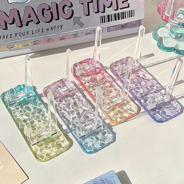 1pc Multi-Functional Acrylic Display Stand, Candy Color Card Frame Base, For Anime Peripheral Storage, Badge Holder