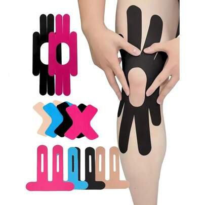 10pcs Sports Tape - Elastic Waterproof Muscle Support Strips, Help Relieve Pain, Ideal For Athletes, Knee, Shoulder And Elbow Injury Prevention