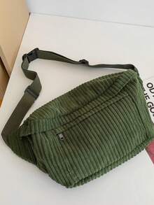 1 pieza Bolso bandolera para hombre: Bolso versátil minimalista unisex - Bolso de gran capacidad para el pecho de hombre - Mochila de marca de moda japonesa - Bolso de cintura/bandolera para estudiantes - Multicolor - Ver 16