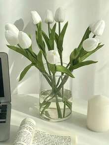 39支/19支/10支/1支仿真郁金香，触感逼真，家居装饰郁金香，适用于婚礼装饰、新娘背景道具、花束、胸花、腕花、婚礼拱门、派对装饰、礼品装饰、餐厅中心摆件。