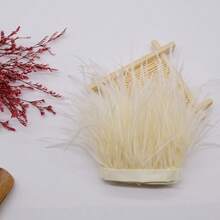 1Meter 8-10cm Colorful DIY Ostrich Feather Trims Crafts Plume Sewing Clothing Accessories White Feathers Ribbon Wedding Party Accessories - Multicolor - View 21