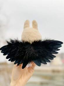 1 bucată mini aripi de pene păpușă păpușă pene bretele scurt top cosplay petrecere animal de companie păpușă rochie recuzită pentru Labubu Halloween