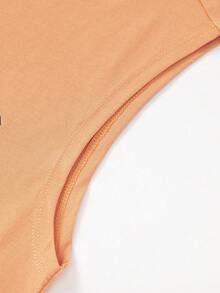 Balabala Tween Boy Short-Sleeve Set, 2025 Summer 2 Pieces Quick-Dry Outfit - Orange Red - View 11