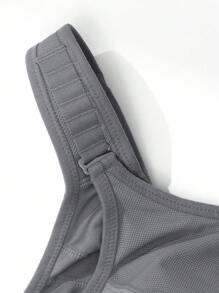 Große Größen Sport-BH für Damen, kabellos, ungefüttert, Volldeckung mit verstellbaren Trägern und breiten Schulterträgern, Hoher Halt für große Büste, bequemer Trainings-BH für Yoga, Fitness und Gym