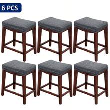 2/4/6/100pcs Rose Jacquard Solid Color Barstool Covers, Modern Minimalist Plain Barstool Covers Suitable For Kitchen, Dining Room, Bar Stool Protection & Decor - Rose - View 15