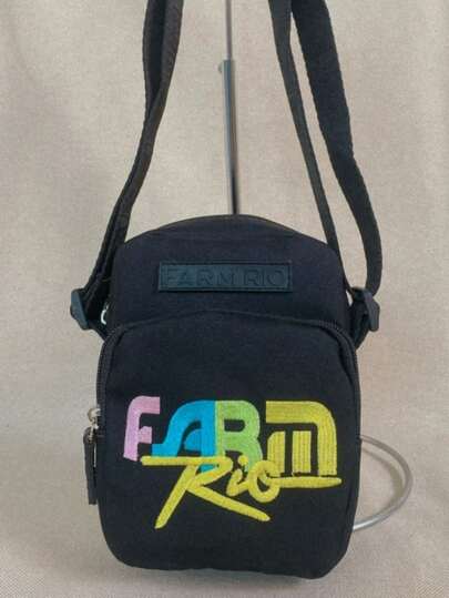 Bolsa Feminina Alça Transversal Regulável Shouder Bag Bordada