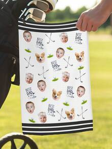 Golf Towels With Customizable Photos, Personalized Golf Towels, Personalized Father's Day Gifts, Funny Dad Gifts, Best Dad Towel Gifts, Gifts For Men, Gifts For Golf Lovers, Stylish, Colorful, Cute, Simple, Kawaii, Unique Personalized Custom Gifts - Style a - View 4