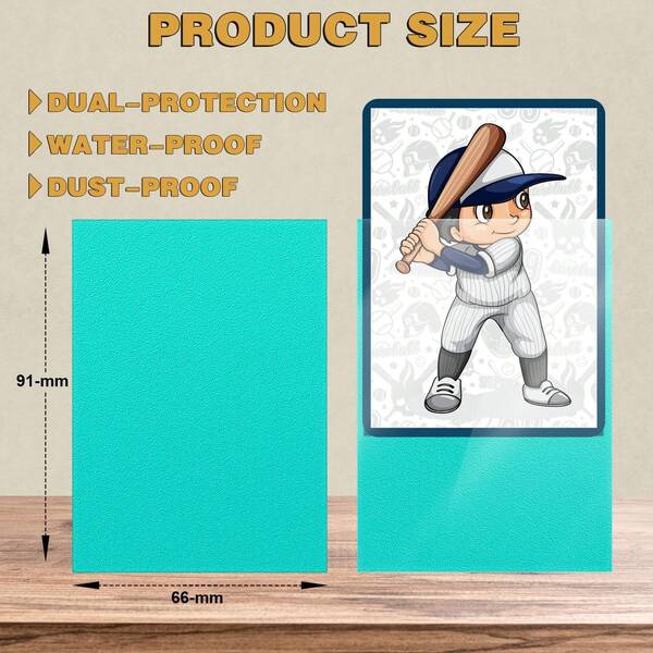 100/300/500 كم من أكياس بطاقات ماتي قياسية الحجم الحامية لبطاقات ألعاب المتاجرة ، حافظات للبطاقات الرياضية وال- MTG وألعاب البطاقات القياسية (نظيفة)