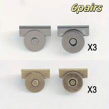 2/6/8 件磁性按扣，隐形扣，适用于包袋、钱包、服装的配件，磁性纽扣，免缝按扣