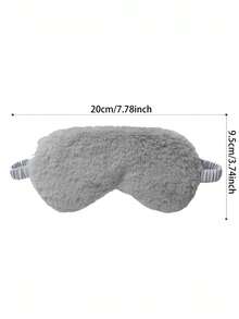 1pc Plush Satin-Like Blackout Breathable Elastic Band Design Sleep Mask, Multi-Scene Applicable, Multiple Color Options - Multicolor - View 3