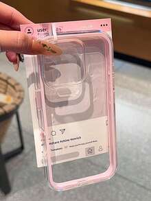 Funda de teléfono de material de alta gama con diseño de moda, con material duro de 3 en 1, marcos de unicolor, diseño personalizado y creativo mate rosa con cobertura total transparente a prueba de golpes, apta para 14, 14 Pro, 14 Pro Max, 13, 13 Pro, 13 Pro Max, 11, 11 Pro Max, 12, 12 Pro, 12 Pro Max, XR, XS, 7/8, 15, 15 Pro, 15 Pro Max, 16, 16 Pro, 16 Pro Max - Rosa - Ver 1