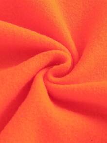 青少年男童字母图案保暖圆领卫衣和撞色边慢跑裤套装 - 橘色 - 查看 6