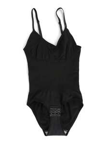 Shapewear Bodysuits For Women Tummy Control Full Body Shaper Belly Abdomen Compression Tank Top Vest Underwear Seamless Spaghetti Strap Sleeveless - 黑色 - 查看 8