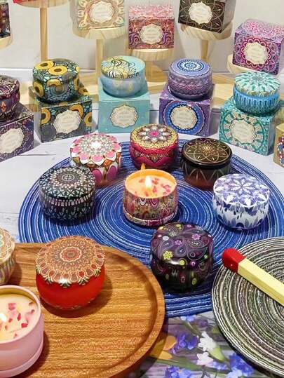 9 支装香薰蜡烛套装，适合家人、朋友、女性、母亲、女朋友和妻子，9 种口味，9 支彩色香薰罐大豆蜡烛，无烟香薰蜡烛，圣诞节、新年、生日、家居装饰、房间装饰纪念品套装