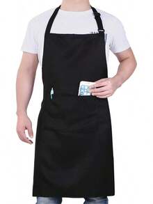 Will Well Chef Apron Men And Women - 33 X 27 Large With 38 Waist Ties A Comfy And Snug Fit, Durable And Lightweight, With 2 Spacious Pockets Your Cooking Essentials - 1-Pack, Black F2NN - 05 - Red - View 2