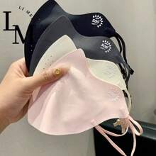 1pc The Brand-New Ice Silk Mask For Summer, A Thin And Three-Dimensional Sun Protection Face Mask With Ultraviolet Breathability And Sun Protection, Is Cute For Women