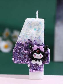 Sanrio 银白玉桂狗主题创意数字蜡烛氛围卡通生日派对蛋糕