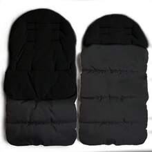 1件婴儿推车睡袋脚套，秋冬季防风毯睡袋，防污保暖脚套垫，带保暖内衬的婴儿推车垫（长88厘米，宽40厘米） - 彩色 - 查看 6