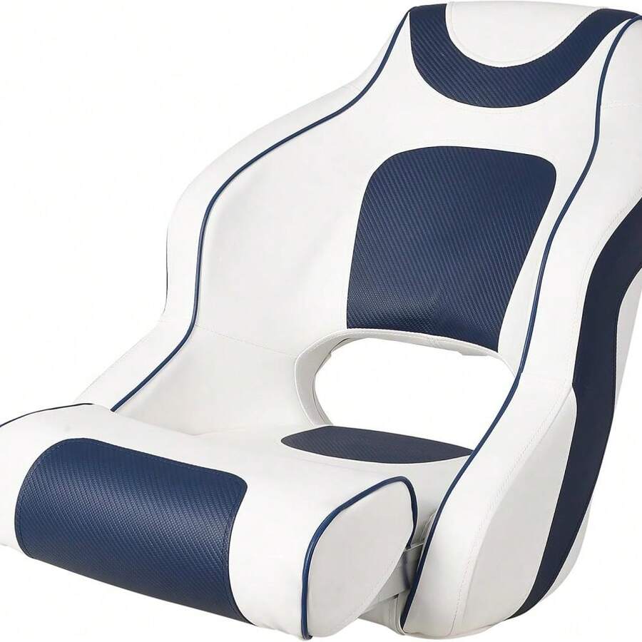 Huisuilinss Pontoon Captains Bucket Boat Seat,Captain Bucket Seat, Boat Seat, Boat Cabin Seating,Pontoon Boat Seats,Boat Captains Chairs,Fishing Seats For Boats,Ergonomic Design Captain Seat - Blue - View 1